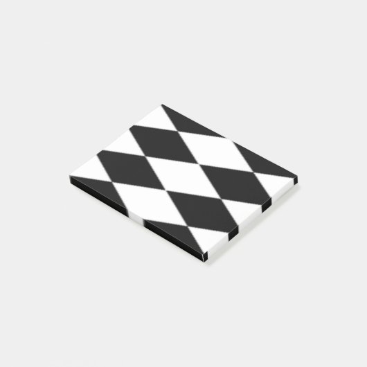 ZWARTE EN WITTE DIAMONEN POST-IT® NOTES (Schuin)