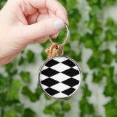 ZWARTE EN WITTE DIAMONEN SLEUTELHANGER (Hand)