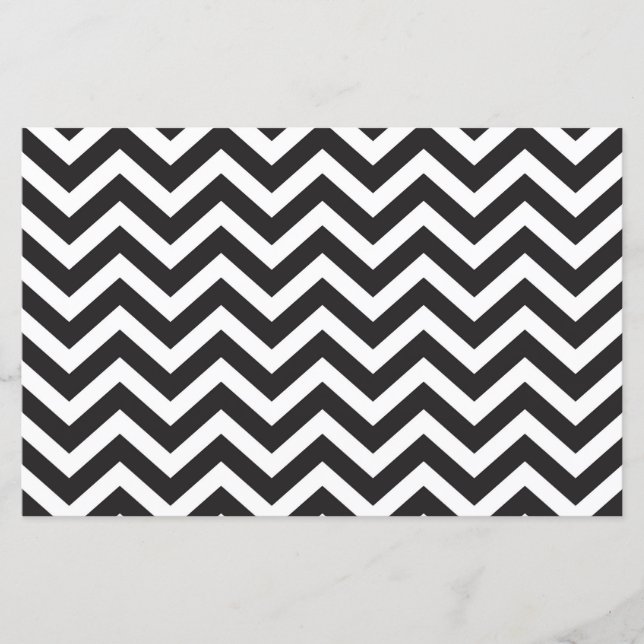 Zwarte en witte dikke Chevron Cardstock (Voorkant)