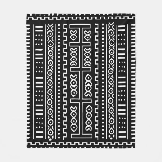 Zwarte en witte doek, rugleuning, 50 x 60 inch fleece deken (Voorkant)