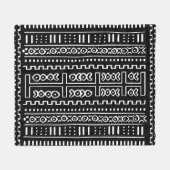 Zwarte en witte doek, rugleuning, 50 x 60 inch fleece deken (Voorkant (Horizontaal))