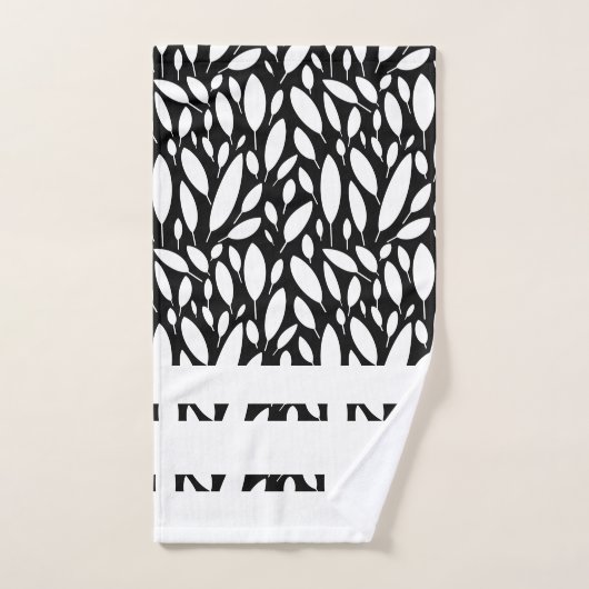 Zwarte en witte doekjes bad handdoek (Handdoek)