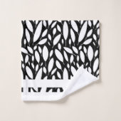 Zwarte en witte doekjes bad handdoek (Wasdoekje)