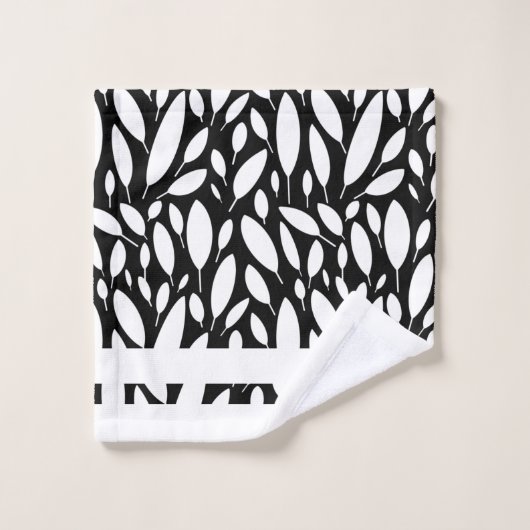 Zwarte en witte doekjes bad handdoek (Wasdoekje)