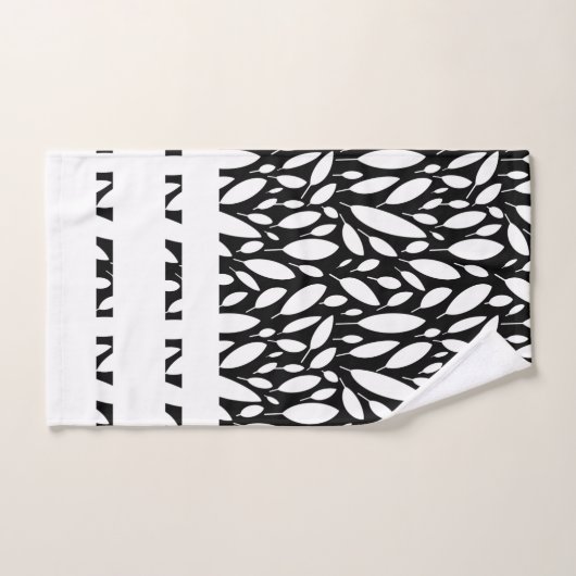 Zwarte en witte doekjes bad handdoek (Handdoek)