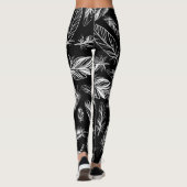 Zwarte en witte doezelaar leggings (Achterkant)