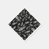 Zwarte en witte doezelaar servet (Hoek)