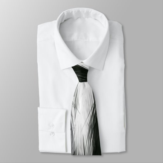 Zwarte en witte doezelaar stropdas (Gebonden)