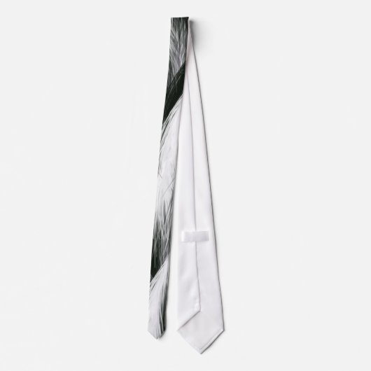 Zwarte en witte doezelaar stropdas (Achterkant)