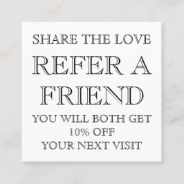 Zwarte en witte doornsalon verwijzingskaart aanbevelingskaartje