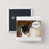 zwarte en witte dop vierkante button 5,1 cm (Voorkant /achterkant)