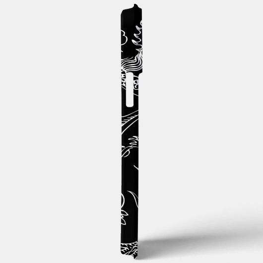 Zwarte en witte draak Case-Mate iPhone case (Achterkant / Rechts)