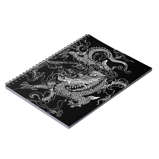 Zwarte en witte draak notitieboek (Linkerzijde)