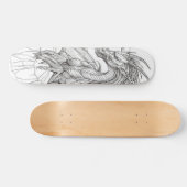 zwarte en witte draak persoonlijk skateboard (Horizontaal)