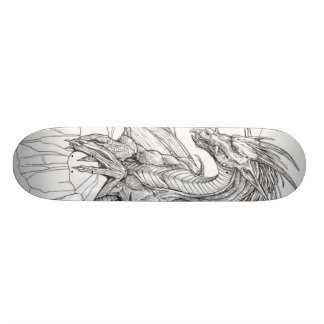 zwarte en witte draak persoonlijk skateboard