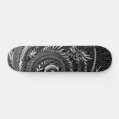Zwarte en witte draak persoonlijk skateboard (Horizontaal)