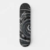 Zwarte en witte draak persoonlijk skateboard (Voorkant)