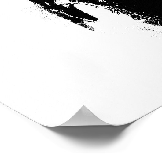 Zwarte en witte draak poster (Hoek)