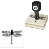  zwarte en witte dragonfly-illustratie rubberstempel (Gestempeld)