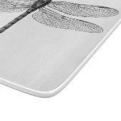  zwarte en witte dragonfly-illustratie snijplank (Hoek)
