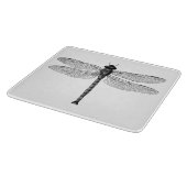  zwarte en witte dragonfly-illustratie snijplank (Hoek)