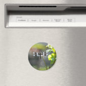 Zwarte en witte dragonfly magneet (Insitu (Vaatwasser))