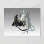 Zwarte en witte dragons Fantasy Briefkaart (Voorkant)