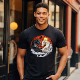 Zwarte en Witte Draken T-shirt