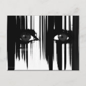 Zwarte en witte dramatische ogen briefkaart (Voorkant)