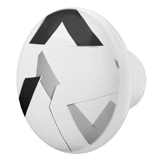 ZWARTE EN WITTE DRAWER KNOB KERAMISCHE KNOP (Rechts)