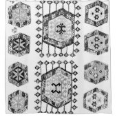 Zwarte en witte driehoek — Farmhouse Douchegordijn (Voorkant)