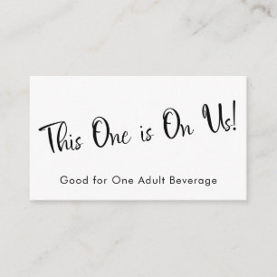 Zwarte en Witte Drink Kaarten invoegen