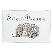 Zwarte en witte dromen kussensloop (Achterkant)