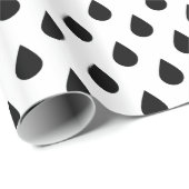 Zwarte en witte druppels cadeaupapier (Rol Hoek)