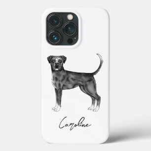 Zwarte en Witte Duitse Boxer Hond & Aangepaste Naa Case-Mate iPhone Case