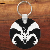 Zwarte en witte duivel sleutelhanger (Voorkant)