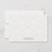 Zwarte en witte dunneddding Weddenschap Hartelijk  Bedankkaart (Achterkant)