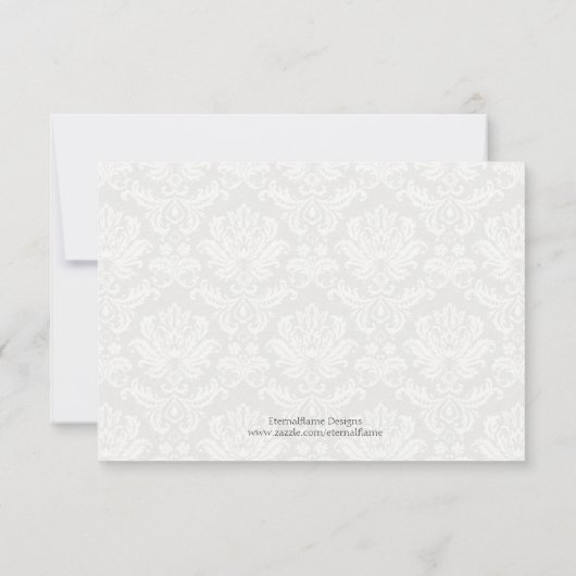 Zwarte en witte dunneddding Weddenschap Hartelijk Bedankkaart (Achterkant)