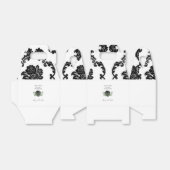 Zwarte en witte dunningswedstrijd Welkomstbox Bedankdoosjes (Uitgevouwen)