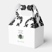 Zwarte en witte dunningswedstrijd Welkomstbox Bedankdoosjes (Voorkant Zijde)