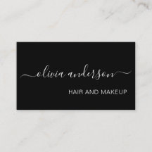 Zwarte en witte eenvoudige haarkloon Makeup Salon