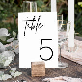 Zwarte en Witte Eenvoudige Minimalistische Weddens Kaart