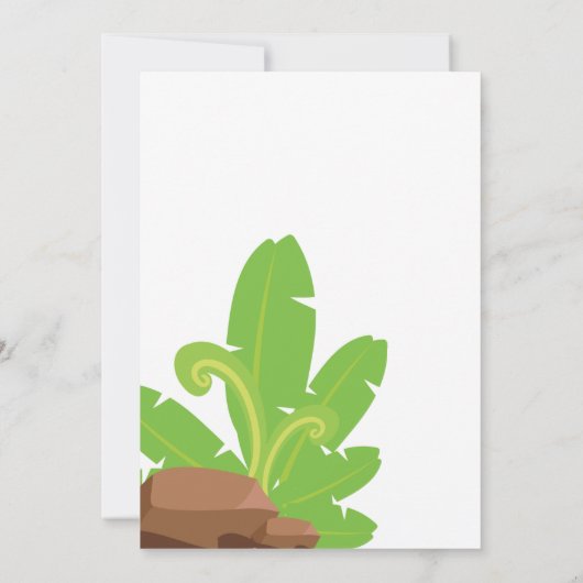 Zwarte en witte eerste verjaardag Dinosaur over de Kaart (Achterkant)