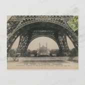 Zwarte en witte Eiffel Tower Base Briefkaart (Voorkant)