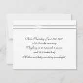 Zwarte en Witte Elegant Baby Aankondiging (Achterkant)