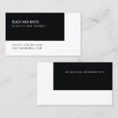 zwarte en witte elegant moderne minimale visitekaartje (Voorkant / Achterkant)