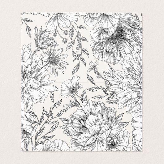 zwarte en witte elegant - twittertafel kaart (Binnenkant ongevouwen)