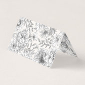 zwarte en witte elegant - twittertafel kaart (Achterkant)