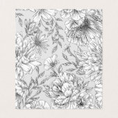 zwarte en witte elegant - twittertafel kaart (Binnenkant ongevouwen)