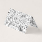 zwarte en witte elegant - twittertafel kaart (Achterkant)